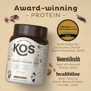 KOS Plant Based Protein Powder, Chocolate USDA Organic - Low Carb Pea Protein Blend, Vegan Superfood with Vitamins & Minerals - Keto, Soy, Dairy Free - Meal Replacement for Women & Men - 15 Servings