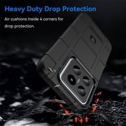 CCSmaller for Xiaomi 14 Case for Man, Heavy Duty Protection Shockproof Phone Case Support Wireless Charging Cover for Xiaomi 14 HD Black