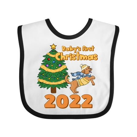 

Inktastic Baby s First Christmas 2022 Gift Baby Boy or Baby Girl Bib