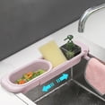 thumbnail image 3 of Telescopic Expandable Sink Caddy with Drainage Holes for Sponges and Dish Rags, Retractable Kitchen Storage Rack for Countertop Organization, 3 of 7