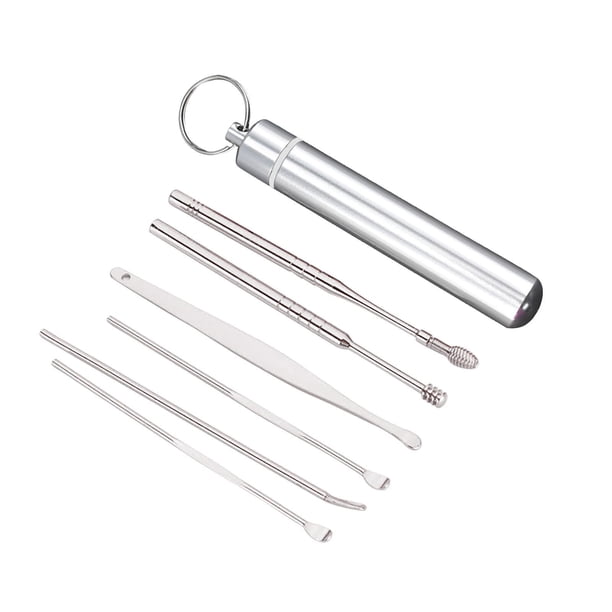 Kit de cera para la eliminación del cerumen: herramientas para la limpieza de oídos, limpiador de cerumen, kit reutilizable de 6 en 1 y productos para el hogar