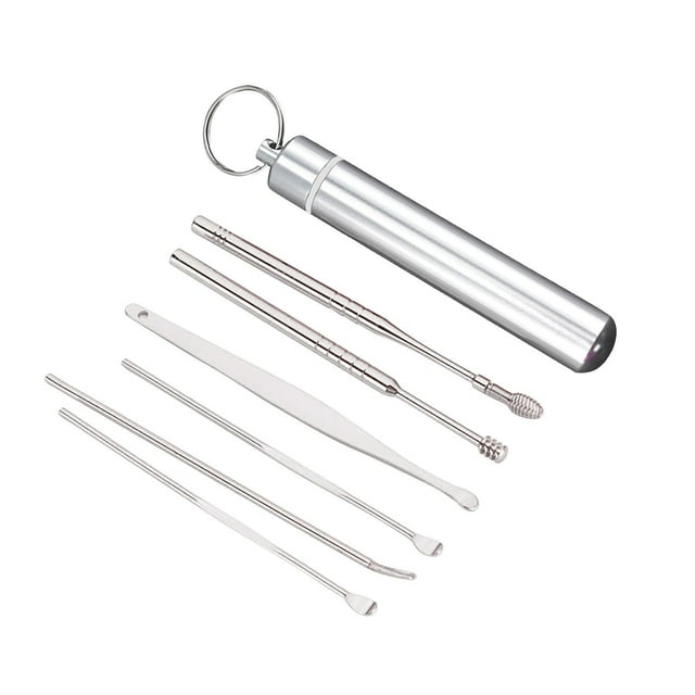Kit de cera para la eliminación del cerumen: herramientas para la limpieza de oídos, limpiador de cerumen, kit reutilizable de 6 en 1 y productos para el hogar