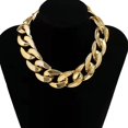 thumbnail image 3 of Conjunto de 4 collares de cadena grande acrílicos exagerados para mujer, gargantilla gruesa retorcida de Hip Hop, joyería gótica, 3 of 5