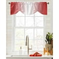thumbnail image 4 of Fsddascl Red Ombre Tie Up Valance Curtains for Windows, Kitchen Curtains Window Treatments, Red White Gradient Modern Abstract Art Short Window Shades Valances for Bedroom Bathroom Cafe 60"x18", 4 of 7