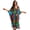Colorful Paw Print, variant on Caftans for Women Beach Cover Up Swimsuit Coverups Swimwear Kaftan Dresses Long Caftans Plus Size Batwing Sleeve Swimsuit Coverup V Neck Summer Beach Dress, Leopard Print