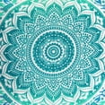 thumbnail image 2 of Stylo Culture Indian Sofa Throw Pillow Cover 16x16 Printed Floral Green Traditional 40x40 cm Home Decor Cotton Mandala Ombre Square Cushion Cover | 1 Pc, 2 of 3