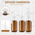 thumbnail image 2 of YAKESD Nasal Spray Bottle, 3 Pcs 30ML/1oz Glass Amber Refillable Fine Mist Sprayers Atomizers, Small Empty Nasal Sprayer with Oils Spray Tops, Oral/Swivel Sprayers, Funnels and Labels, 2 of 3