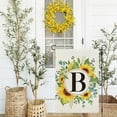 thumbnail image 4 of Summer Sunflower Eucalyptus Leaves Monogram Letter M Garden Flag 12x18 Inch Double Sided Small Burlap Family Last Name Initial Outside Yard Flag CF1459-12, 4 of 10