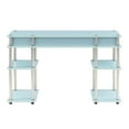 thumbnail image 4 of Designs2Go No Tools Student Desk with Shelves in Seafoam Green Wood Finish, 4 of 7