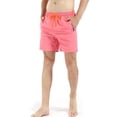 thumbnail image 2 of Hanerdun Men Swim Trunks Male Waterproof Beach Shorts Quick Dry Pocket Swimwear Pink S, 2 of 5