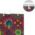 thumbnail image 5 of Coolnut Talavera Ceramic Folk Tile Shower Curtain Bathroom Decor Watercolor Shower Curtain Sets Fabric Cloth Bathroom Curtains with Hooks 60x72 Inch, 5 of 6