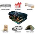 thumbnail image 5 of Jungle Animals Blanket Soft Fluffy Fleece Throw for Sofa Bed Tiger Leopard Lion Colorful 40\, 5 of 7
