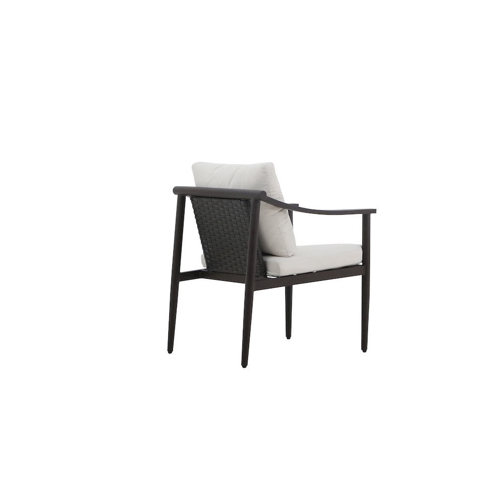 Outdoor Escape White Outdoor Chairs Set of 2, Metal Patio Chairs for Garden or Deck Use