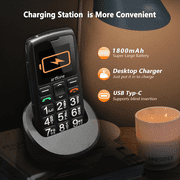 artfone C1+4G, Unlocked Cell Phone for Seniors, Basic Phone with Large Buttons, SOS Button, Loud Speaker, Speed Dial, FM Radio, Charging Dock, Black