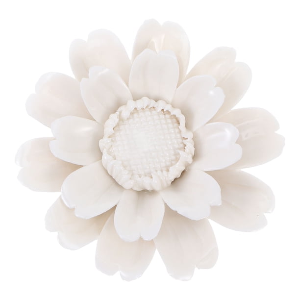 EeaseMX Adorno decorativo de pared con flores de cerámica para colgar en la pared, accesorio para el hogar