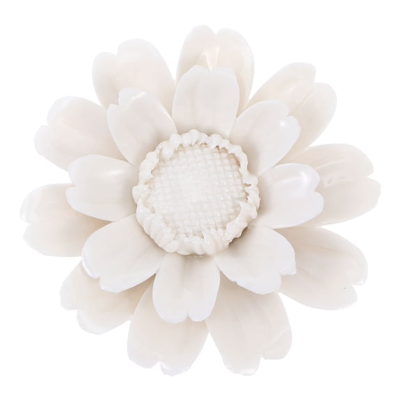 FELTECHELECTR Ceramic Sunflower Wall Hanging, White Flower Art, Home Decoration Ornament