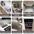 thumbnail image 6 of Aosijia Kitchen Oil Proof Waterproof Stickers Self Adhesive Kitchen Backsplash Wallpaper Sticker Heat Resistant Aluminum Foil Wall Sticker for Countertop Drawer Liner Shelf Liner 16 x 197 Inch, 6 of 13