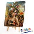 thumbnail image 2 of Kit de pintura al óleo de niña de las flores por números, pintura DIY sobre lienzo sin marco (B1768) Hugtrwg Para estrenar, 2 of 9