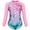 M0109-Pink-Mermaid, variant on Jurebecia Girls Swimsuit Kids One Piece Swimsuit Long Sleeve UV Sun Protection Mermaid Scales Printed Zipper Front Swimming Wetsuit Athletic Romper 3-4 Years