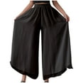 thumbnail image 4 of BLVB Women's Wide Leg Palazzo Pants Chiffon Flowy Loose Party Wedding Dressy Casual Trousers Summer Boho Beach Vacation Culottes, 4 of 5