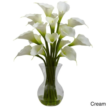 Nearly Natural Calla Lily - Nearly Natural Galla Calla Lily and Vase Floral Arrangement