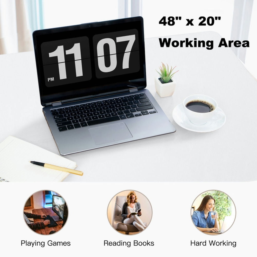 Demi Bonn 3-Drawer Computer Desk with Spacious Desktop, Small Home Office Desk Study Writing Table, White