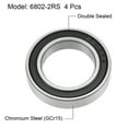 thumbnail image 2 of 6802-2RS Deep Groove Ball Bearings 15mmx24mmx5mm Double Sealed Chrome Steel P6 4pcs, 2 of 4