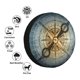 thumbnail image 4 of Fotbe Vintage Compass Funda de Llanta de Repuesto con Estampado, Engrosada, Ajuste Universal para Jeep, Remolque, RV, SUV, Camión-14 inch, 4 of 6