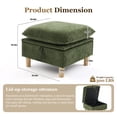 thumbnail image 2 of Villeston Storage Ottoman, Upholstered Ottoman Bench for Sofa, Coffee Table or Footrest, for Living Room, Bedroom or Entryway,Olive, 2 of 5