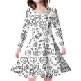 thumbnail image 2 of XDZJLR Robe Fille Enfants Fait Main Croquis Coloriage Fundiy Peint à la Main Robe de Princesse de Fête, 2 of 4