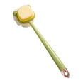 thumbnail image 2 of Long Handle Double-sided Scrub Brush, Soft Bristle Brush, Shower Tool, 2-in-1 Bath Brush, Ball Flower Bath Brush, Rub Back Brush, 2 of 2