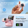 thumbnail image 6 of Magnetic Action Camera 1080P Compact Vlog Cam with 2"Flip Screen Hands-Free Wearable Sports Camera 153°Ultra Wide 5G Glass Lens for Pet Walking Cycling Hiking Travel Recording & Adventures Rose Pink, 6 of 12