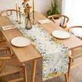 thumbnail image 3 of Table Runner 90 Inches Long for Kitchen Dining, Daisy Spring Floral Dresser Scarf Farmhouse, Dining Table Decorations for Wedding/Parties, Farmhouse Botanical Green Leaves 13 x 90 In, 3 of 8