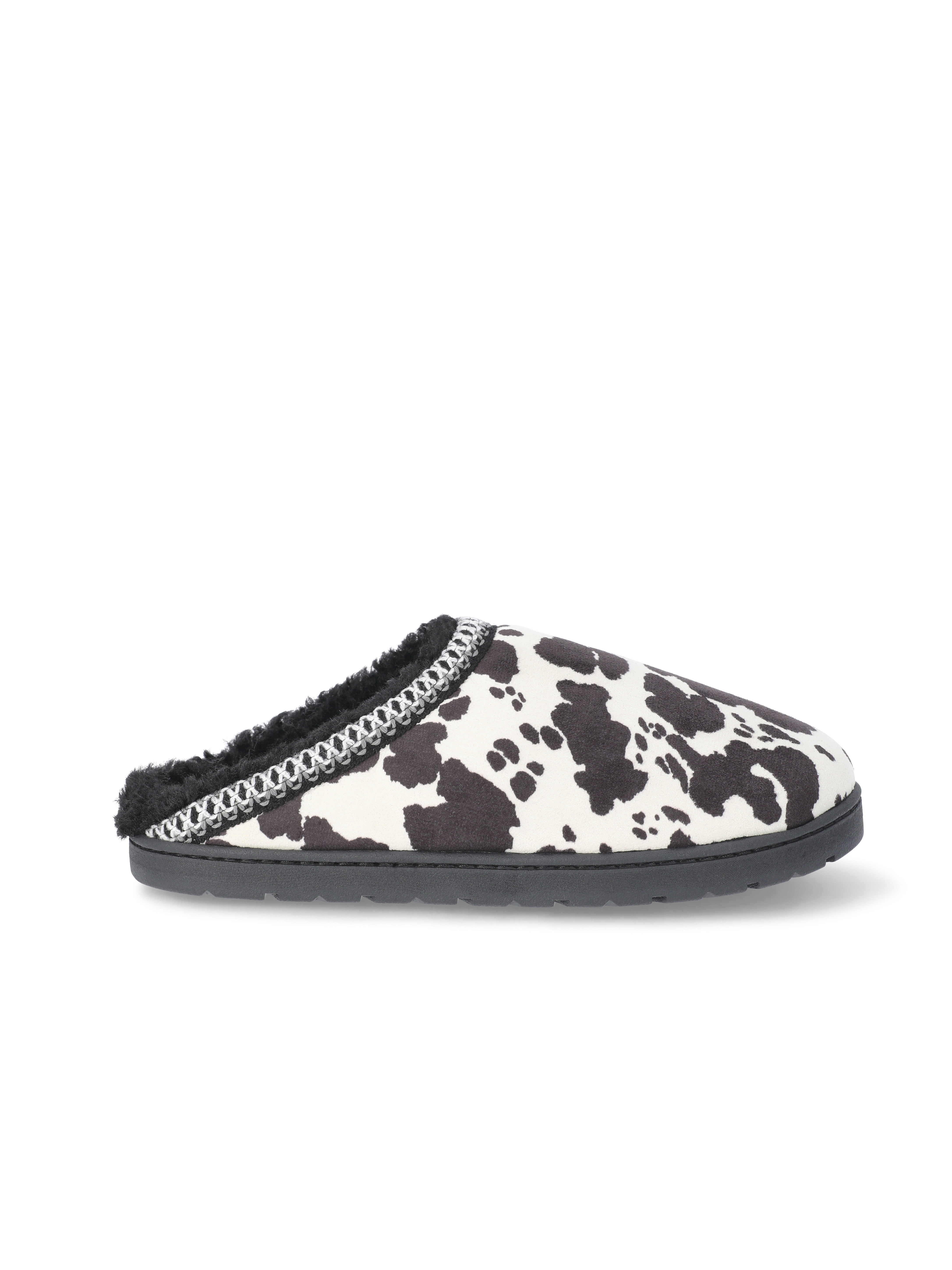 No Boundaries Women's Cow Print Clog Slippers