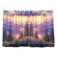 thumbnail image 7 of Yayeee Kitchen Curtains Tier Pair Light Filtering 27"x36" Rod Pocket Short Cafe Window Panel, Beautiful Mountain, 7 of 7