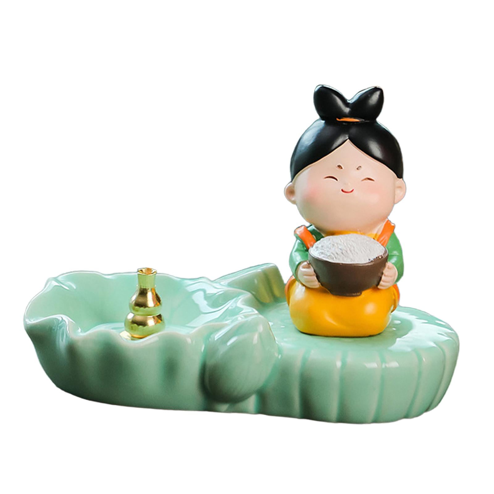 WLPZXP Coil Incense Burner Chinese Tang Girl Statue Incense Stick Holder for Farmhouse With Rice