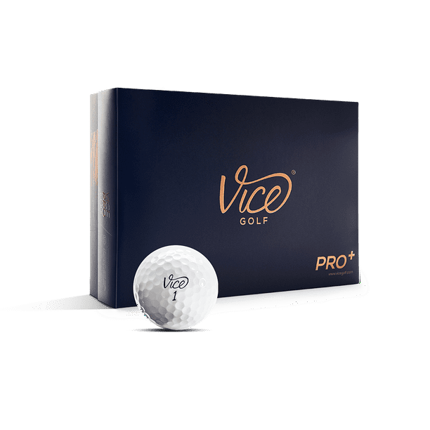 Vice Pro Plus White Golf Balls, 12 Pack