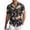 Navy Blue - Flower, variant on Men's Hawaiian Beach Shirt Short Sleeve Floral Button Down Holiday Shirts S-XXXL