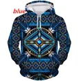 thumbnail image 4 of Motif Indien Sweat à Capuche Imprimé 3D Harajuku Mode Unisexe Automne Décontracté Pull, 4 of 4