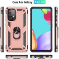 thumbnail image 2 of A52 5G Case, Samsung Galaxy A52 4G/5G Case Military Grade Protective Samsung A52 5G Cases Cover with Ring Car Mount Kickstand for Samsung Galaxy A52 4G/5G - Rose Gold, 2 of 12