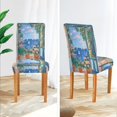thumbnail image 3 of Yayeee 4 Pack Dining Chair Covers Stretch Parson Chairs Slipcovers Seat Protector, Sea Window, 3 of 6