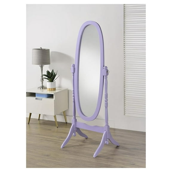 Traditional Queen Anna Style Wood Floor Cheval Mirror,