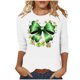 thumbnail image 2 of Xuyuer St. Patrick's Day Womens 3/4 Sleeve Crew Neck Spring T-Shirts Merry and Bright Casual Pullover Graphic Tee Tops Cute Tunic Tops Basic Tees Blouses Business Work Tee Top, 2 of 5