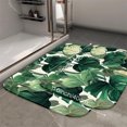 thumbnail image 2 of 1pc Tropical Plant Leaves Absorbent Non-Slip Bathroom Thickened Flannel Rug Decor,Soft,Quick Drying,Suitable For Indoor/outdoor Use,Bathrooms,Bedrooms,Kitchens,Terrace,Laundry Rooms,16"x24", 2 of 9