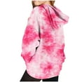 thumbnail image 6 of Byworldtasic Womens Sweatshirts Hoodies for Women Tie Dye Oversized Sweatshirt Plus Size Loose Fit Cute Hoodie Drawstring Fall Pullover with Pocket, 6 of 6