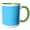 Green/White, variant on 3drose, Print of Blue Azure Bright, 15oz Two-tone Blue Mug