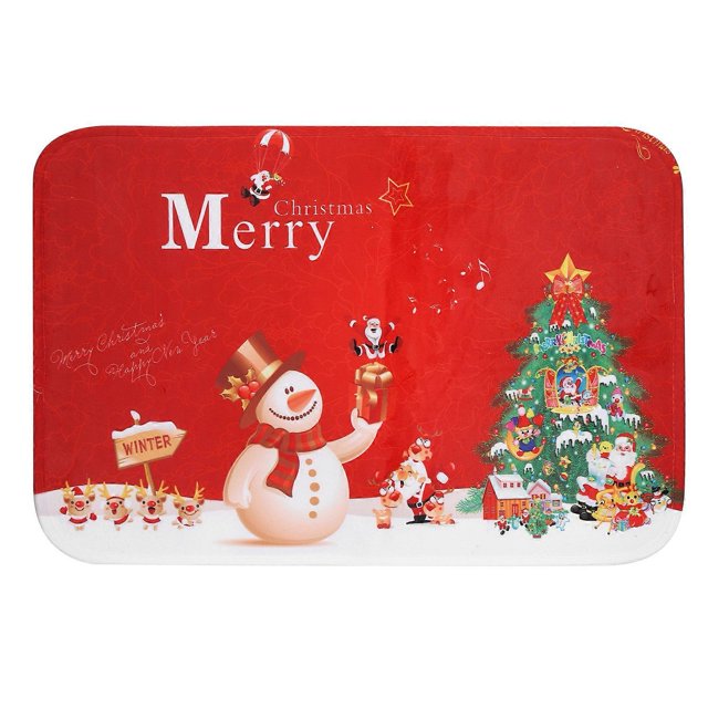 Felpudo navideño antideslizante para baño, alfombra para el suelo, alfombra absorbente para entrada, alfombra para el hogar, suministros para bañera, ducha, baño