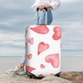thumbnail image 4 of Uemuo Pink Hearts Printed Washable Luggage Cover - Fashion Suitcase Protector Fits 18-32 Inch Luggage -X-Large, 4 of 9