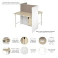 thumbnail image 6 of Hustle 48W 2 Person Cubicle with Tackboard in White/Elm - Engineered Wood, 6 of 7