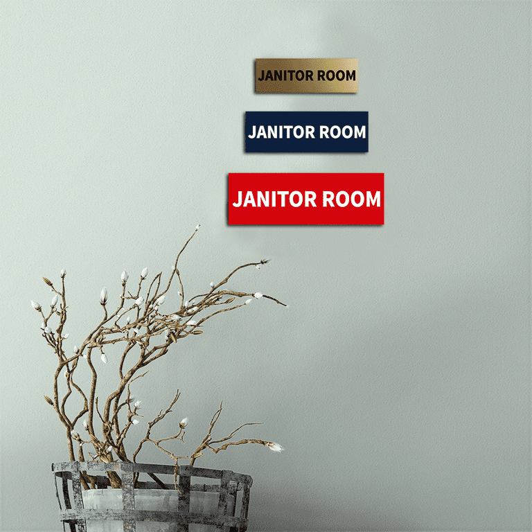 Basic Janitor Room Sign (White) - Small - Walmart.com